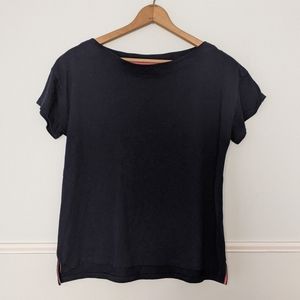 Boden boatneck Navy Blue T shirt M EUC